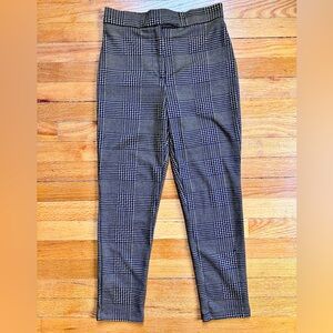 Wild Fable Plaid Houndstooth Trousers size s Black/yellow target pants fitted